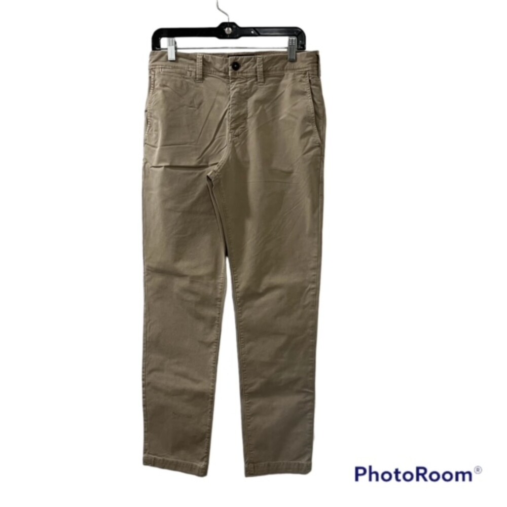 American Eagle Mens 30x32 Khaki Next Level Flex Straight Chino Pants Stretch
